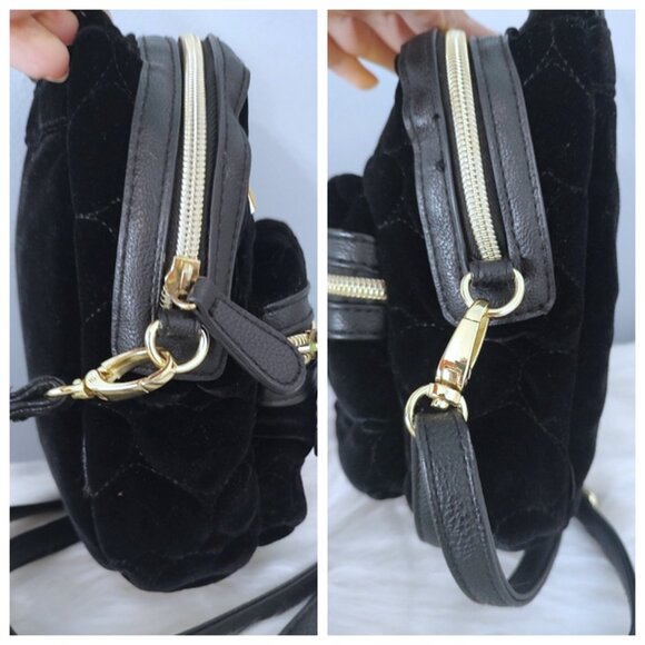 Betsey Johnson velvety quilted mini backpack EUC - Picture 5 of 7